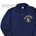 1950's〜 CHAMPION HALF-ZIP SWEAT SHIRT NAVY ... M