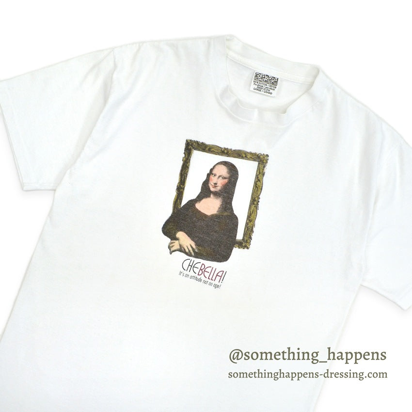 1990's WILDWOOD PRODUCTIONS Mona Lisa Lip & Cheek T-SHIRT ... L