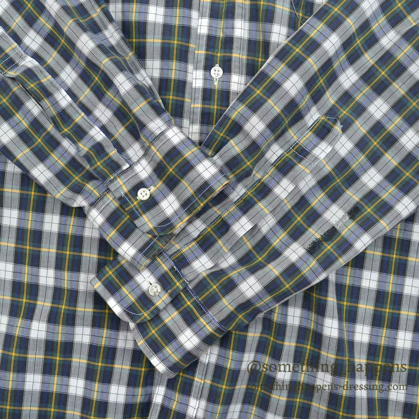1980's BROOKS BROTHERS PLAID B/D SHIRT USA製  ... 151/2R
