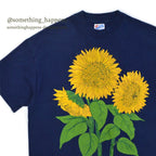 1990's HANES ひまわり FLOWER ART PRINT T-SHIRT ... XL