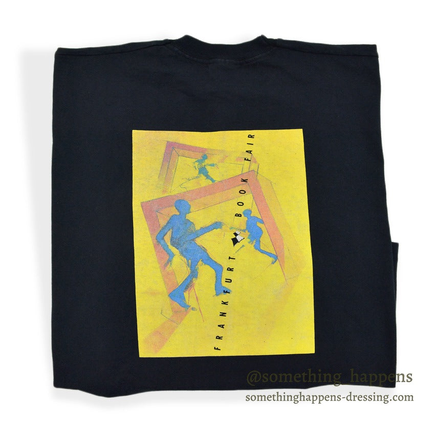 1990's FRANKFURT BOOK FAIR ART PRINT T-SHIRT ... XL