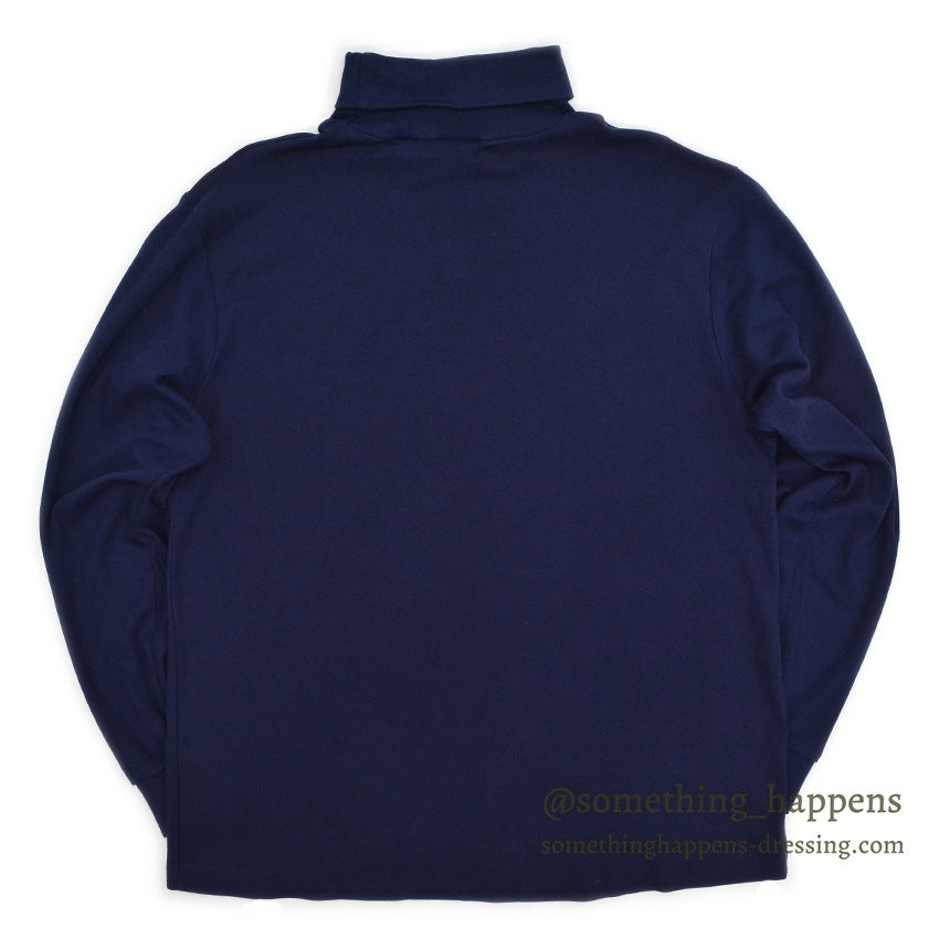 1990's EDDIE BAUER COTTON TURTLE NECK L/S SHIRT NAVY ... L