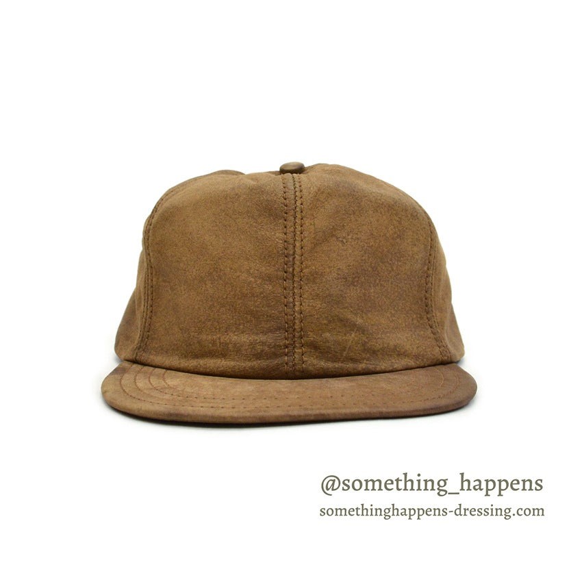 1980's ADVENTURE BOUND BROWN LEATHER CAP...