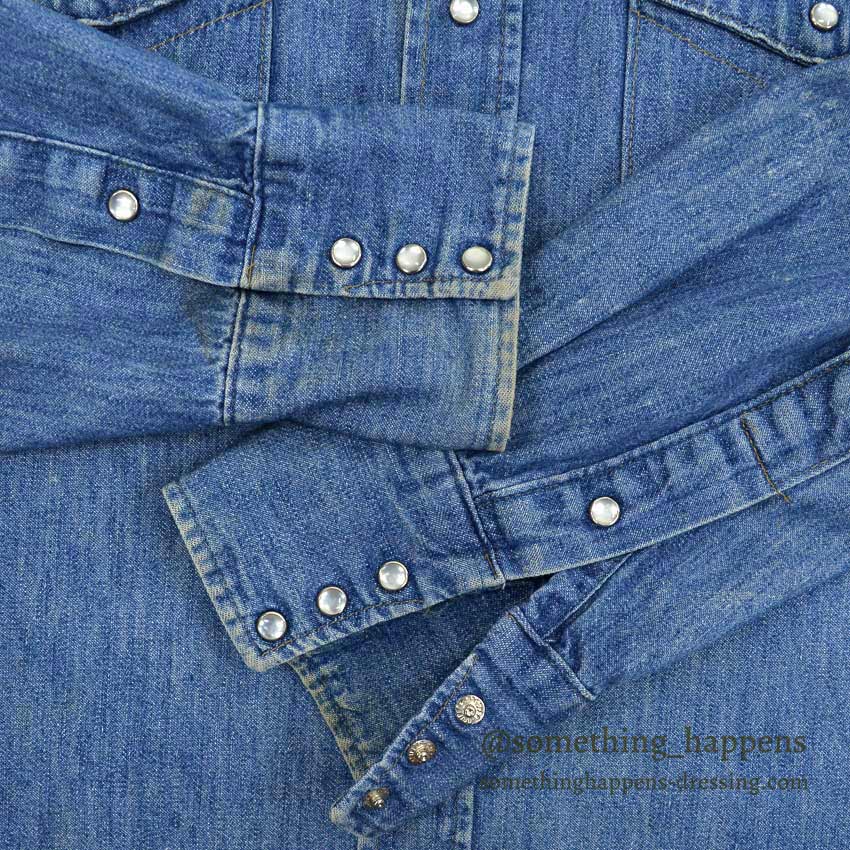 1980's BIGMAC DENIM WESTERN SHIRT ... MEDIUM
