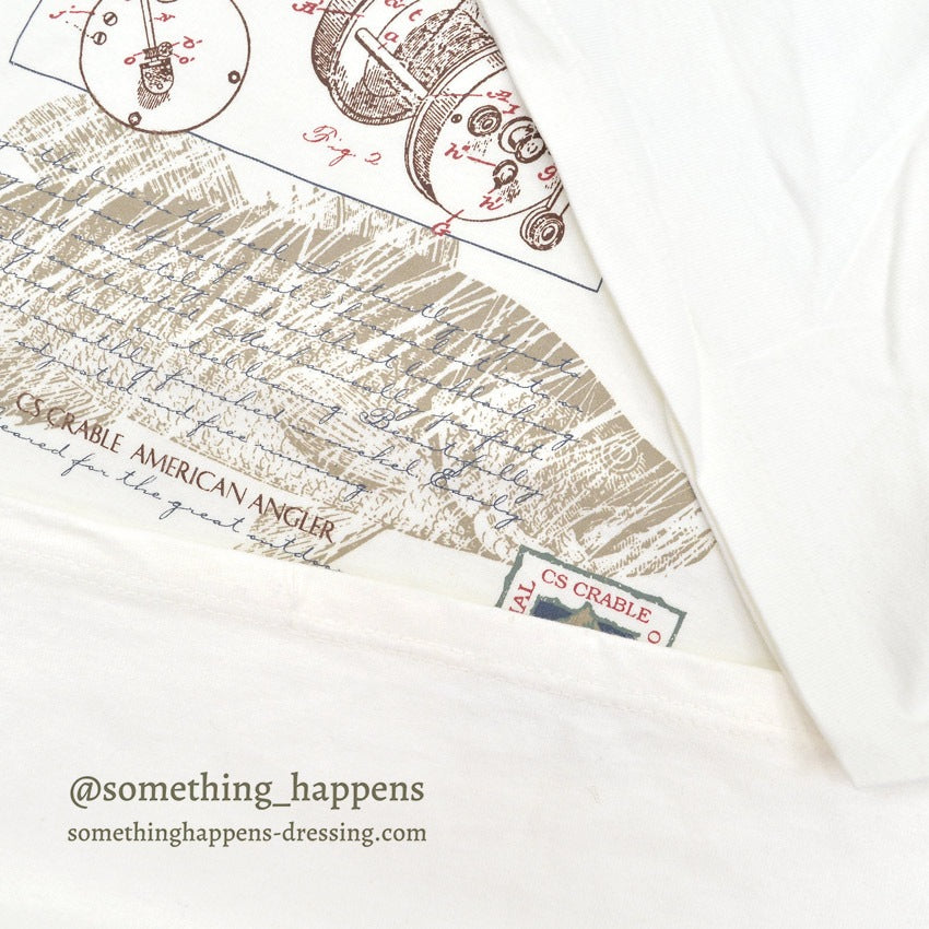 1990's DEADSTOCK CS THE ART OF ANGLING PRINT T-SHIRT ... L