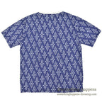 1960's〜 DEADSTOCK ELY&WALKER LEISURE KNITS JACQUARD T-SHIRT BLUE ... L