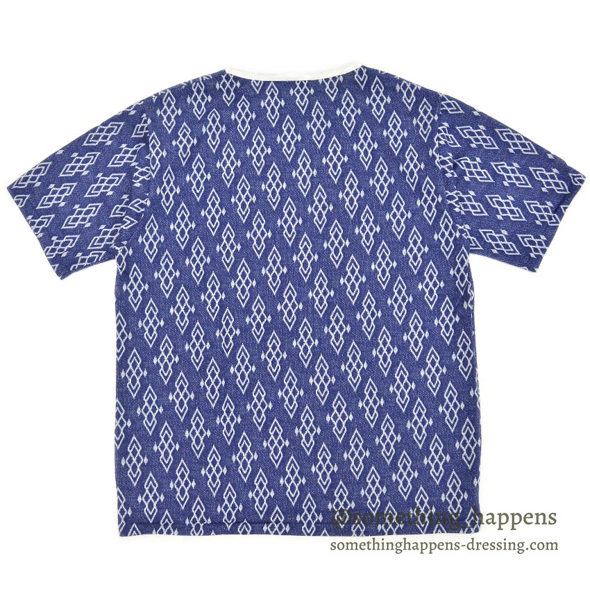 1960's〜 DEADSTOCK ELY&WALKER LEISURE KNITS JACQUARD T-SHIRT BLUE ... L