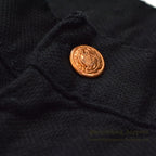 1970s UNKNOWN Piqué Black Tapered Pants... W31/L29