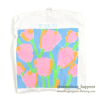 1980's〜 STEDMAN BOSTON FLORAL ART PRINT T-SHIRT ... XL