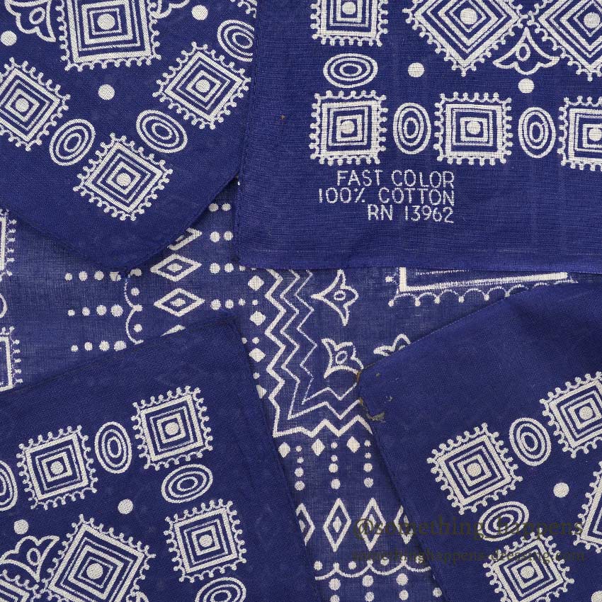 OLD GEOMETRIC BANDANA NAVY RN13962...
