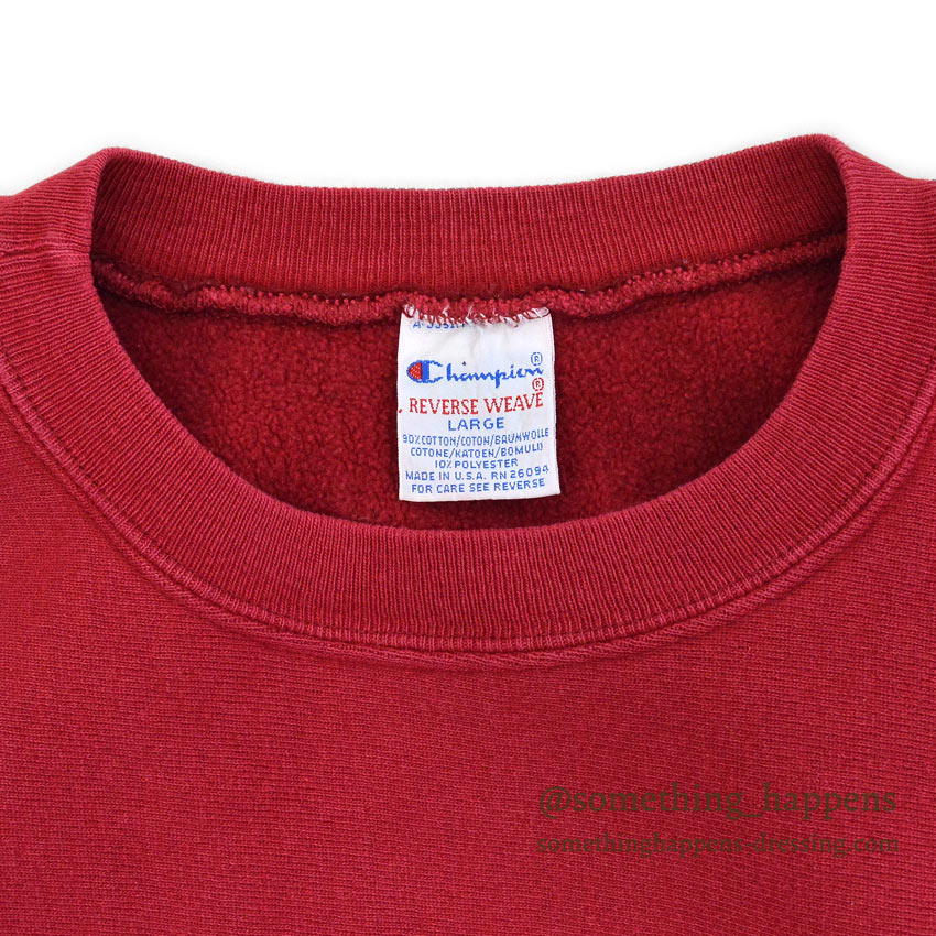 1990's CHAMPION PLAIN RED REVERSE WEAVE SWEAT SHIRT...L