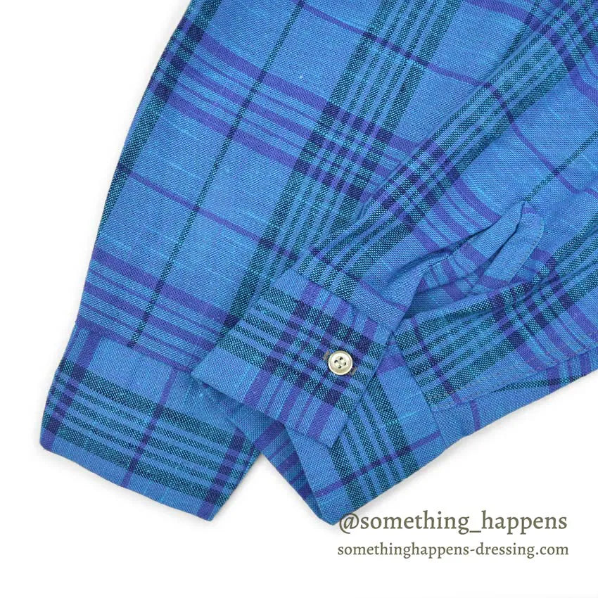 1960's DEADSTOCK SIR WALTER COTTON PLAID L/S SHIRT ... MEDIUM