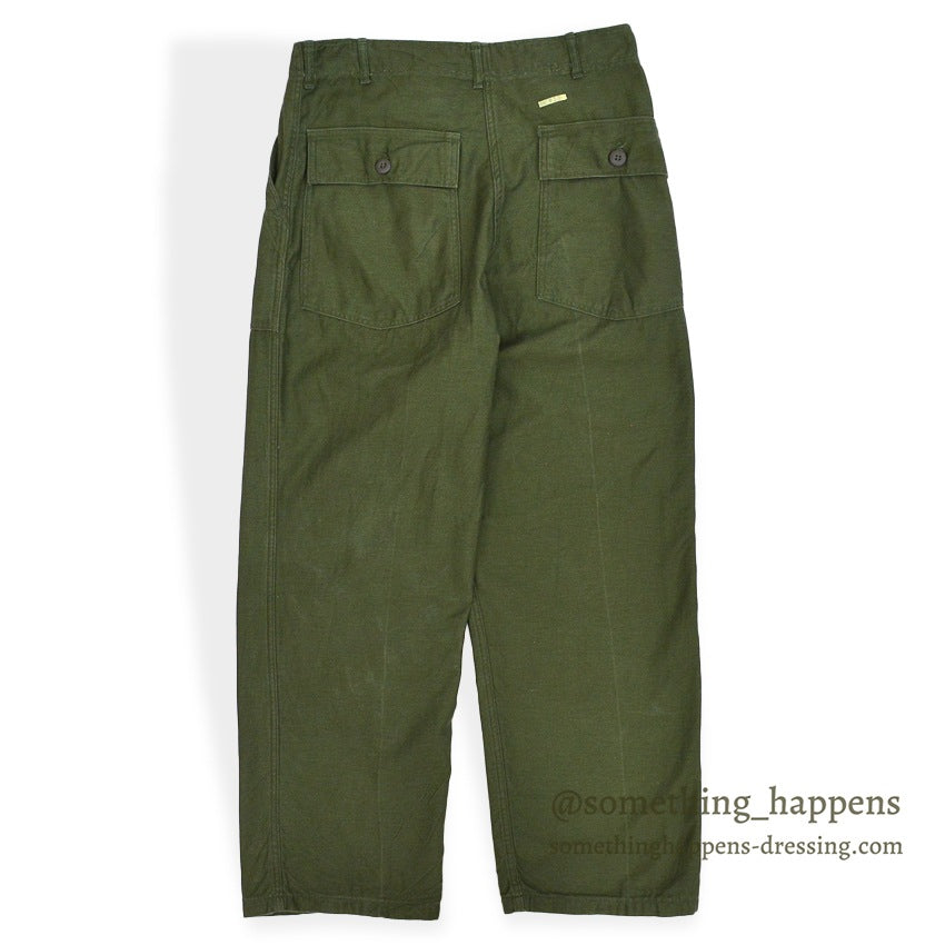 1960's U.S.ARMY TROUSERS, MAN'S COTTON SATEEN OG-107, TYPE-I 2 ... W32/L31