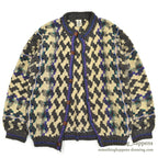 OLD ECUADOR HAND MADE WOOL KNIT CARDIGAN...