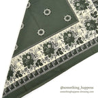 1980's DEADSTOCK BANANA REPUBLIC SAFARI & TRAVEL BANDANA GREEN...