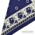 1980's DEADSTOCK BANANA REPUBLIC SAFARI & TRAVEL BANDANA NAVY...