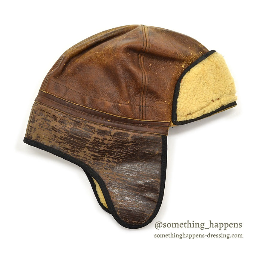 c.1920 LLBEAN AVIATOR LEATHER HAT...