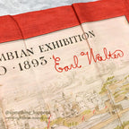 1890's~ THE WORLD'S COLUMBIAN EXHIBITION CHICAGO・1893・SILK SCARF...