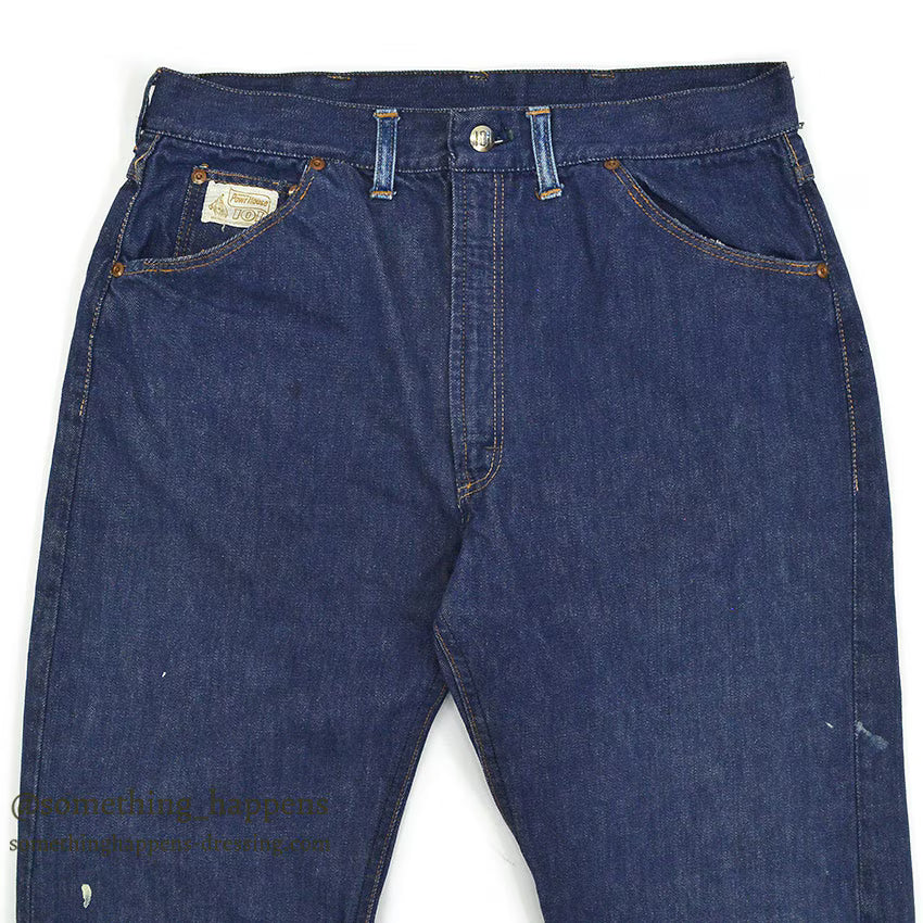 1960's POWR HOUSE MONTGOMERY WARD 101 DENIM PANTS SELVAGE... W34/L29