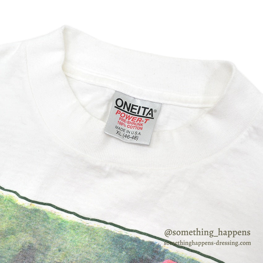 1990's ONEITA JUDY BUSWELL FLOWER ART PRINT T-SHIRT ... XL