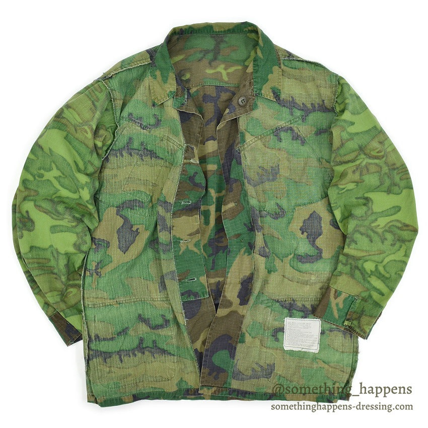 1960's USARMY ERDL JUNGLE FATIGUE JACKET MIX LEAF... MR