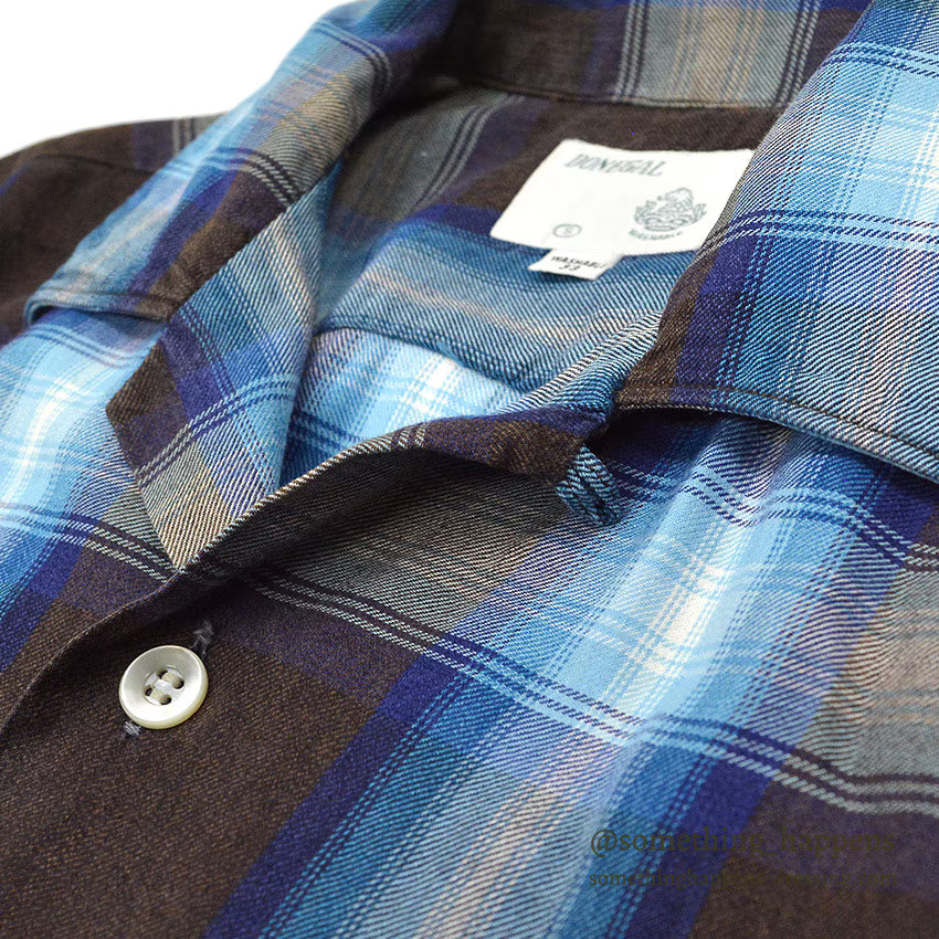 1960's DONEGAL OMBRE CHECK SHIRT...S