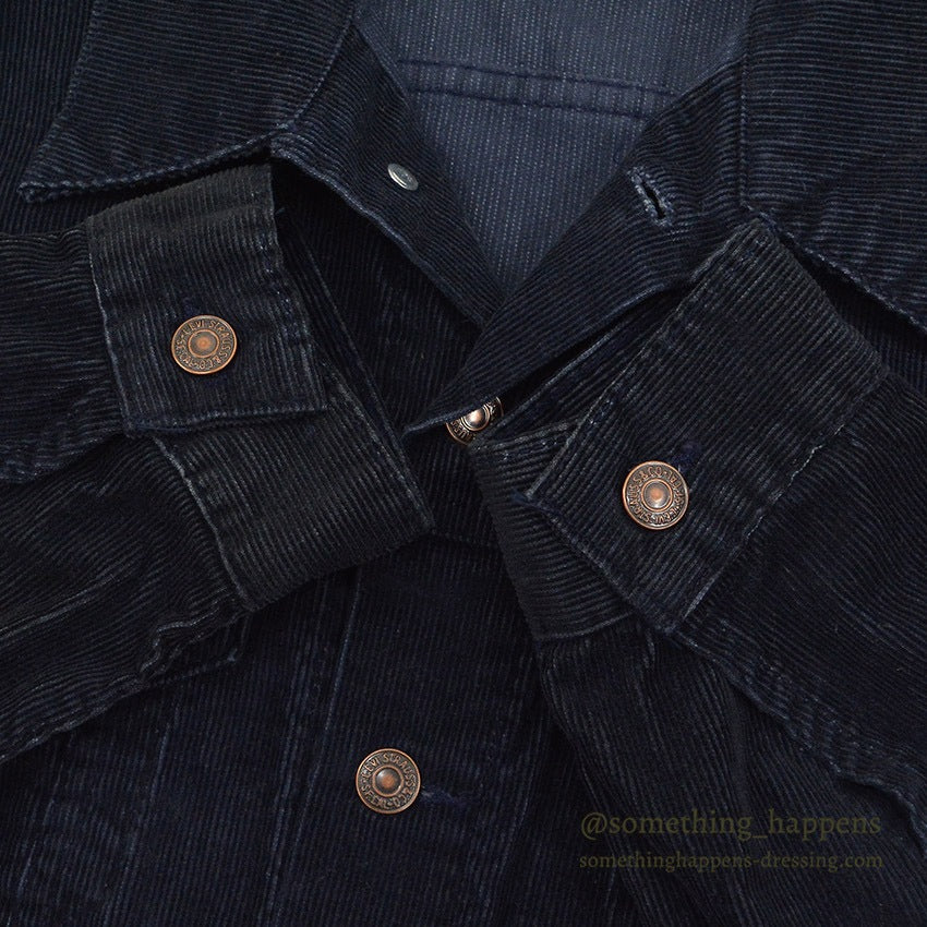 1970's Levi's 70505-1517 CORDUROY JACKET DARK NAVY... 46
