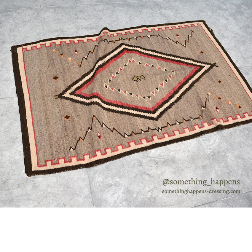 ~1930's NAVAJO RUG DIAMOND / LINE... 175cm/108cm