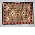 ~1930's NAVAJO RUG DOUBLE STEPPED DIAMOND ... 149cm/106cm