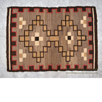 ~1930's NAVAJO RUG DOUBLE STEPPED DIAMOND ... 149cm/106cm