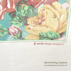 1990's ONEITA MELROSE FLOWER ART PRINT T-SHIRT ... XL