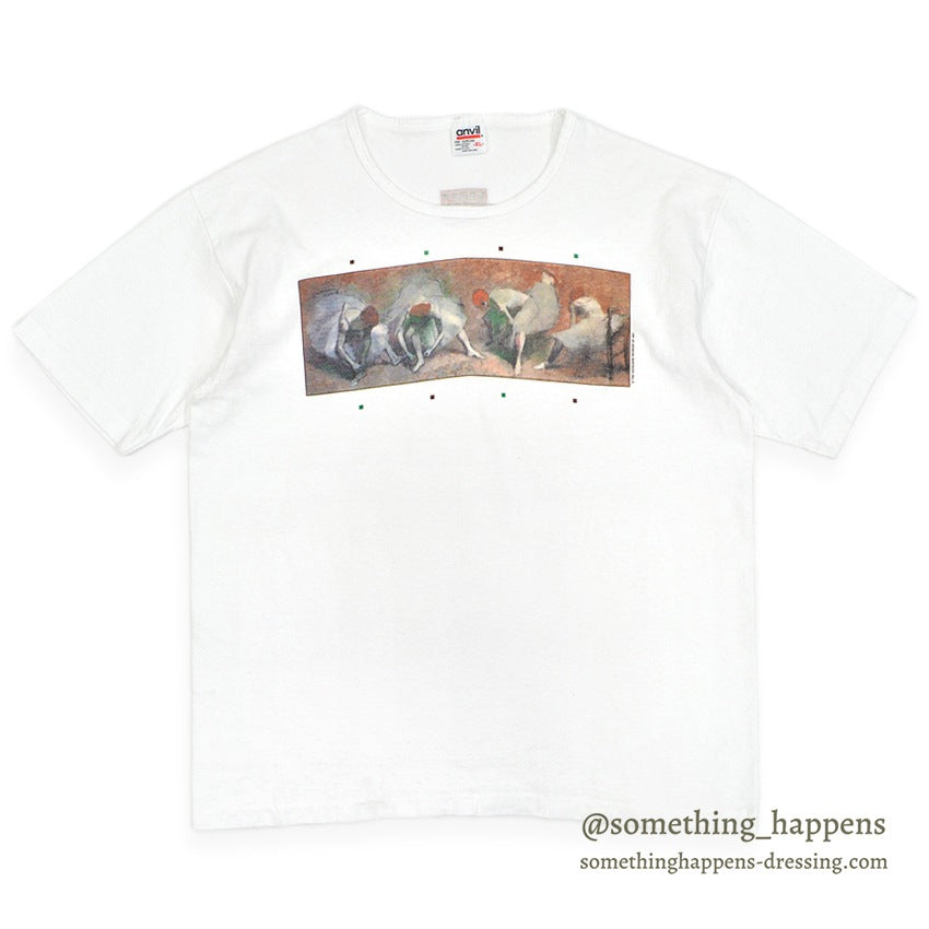 1990's anvil EDGAR DEGAS Frieze of Dancers ART T-SHIRT ... XL