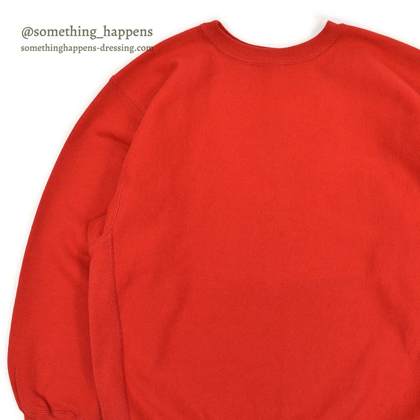 1990's CHAMPION REVERSE WEAVE BLANK SWEAT SHIRT RED/MINT ... X-LARGE