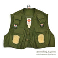 1980's COLUMBIA FISHING VEST OLIVE ... SMALL