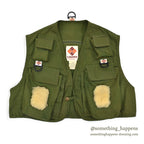 1980's COLUMBIA FISHING VEST OLIVE ... SMALL