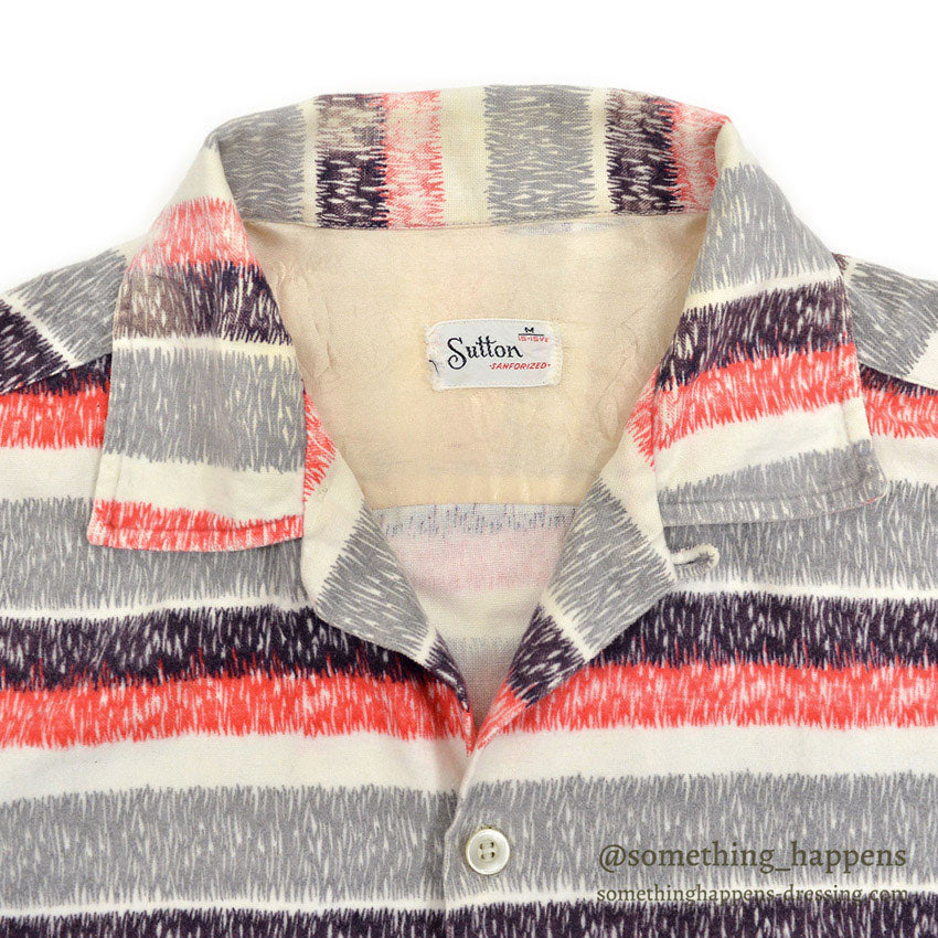1950's SUTTON PRINT FLANNEL SHIRT...