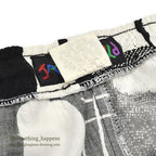 1980's JAMS WORLD FLOWER MONOCHROMATIC RAYON PANTS...M