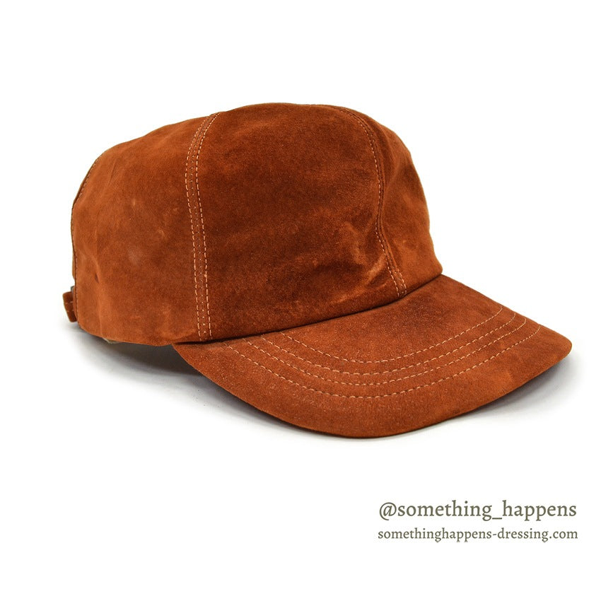 1980's LLBEAN SUEDE LEATHER CAP... LARGE
