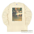1990s DEADSTOCK HANES Edgar Degas Two Dancers on Stage Long-Sleeve T-Shirt ... Large