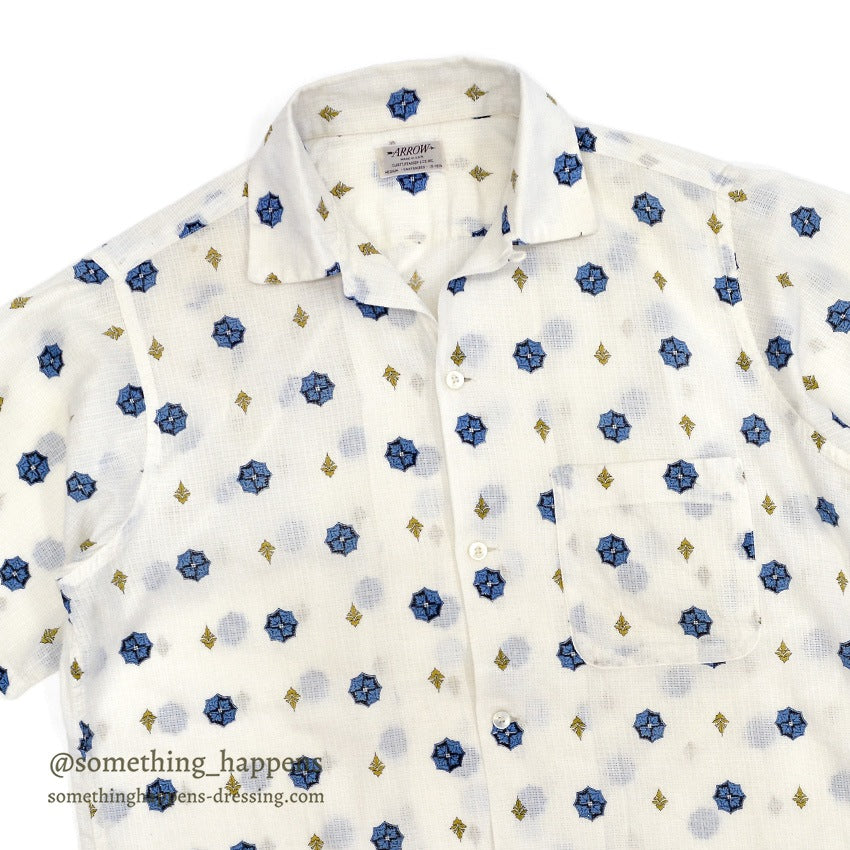 ~1960's ARROW GEOMETRIC PRINT S/S SHIRT 2 ... MEDIUM