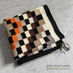 1940's~ NAVAJO RUG DOUBLE DIAMONDS PATTERN ... 145cm/78cm