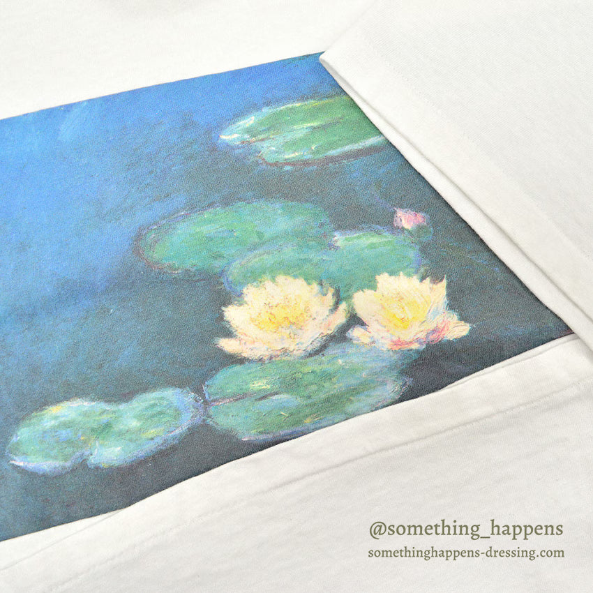 1990s ONEITA Claude Monet Water Lilies ART PRINT T-SHIRT ... XL