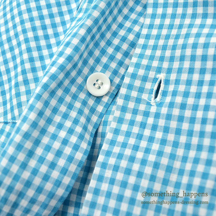 1950's PILGRIM GINGHAM CHECK L/S SHIRT LIGHT BLUE/WHITE ... L