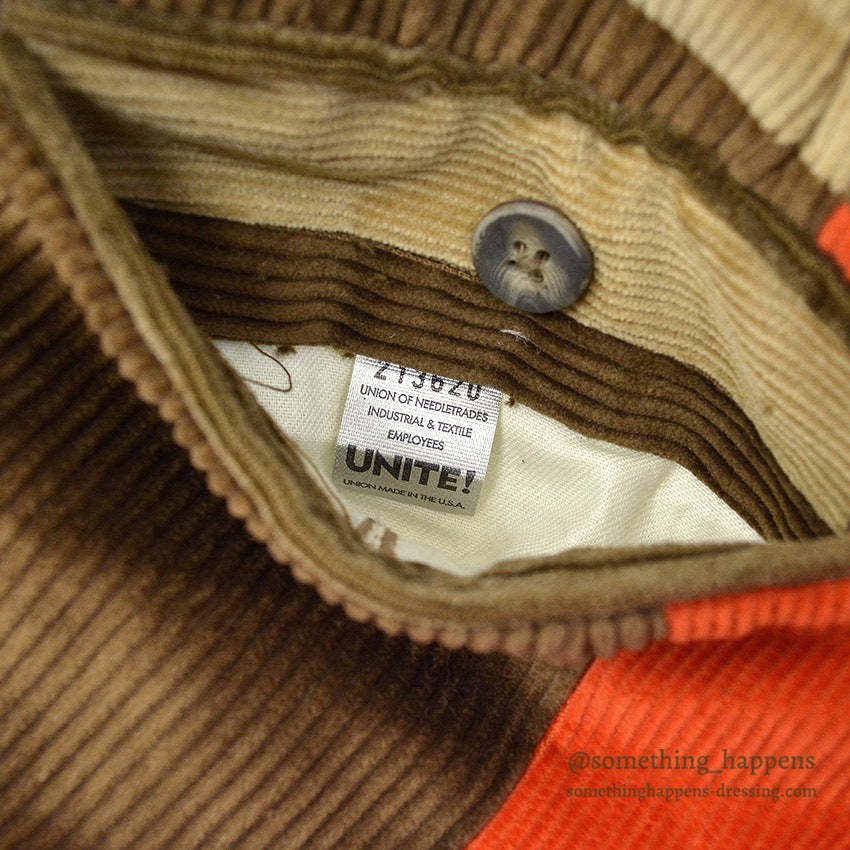 1980's J.McLAUGHLIN PATCHWORK CORDUROY PANTS... W36
