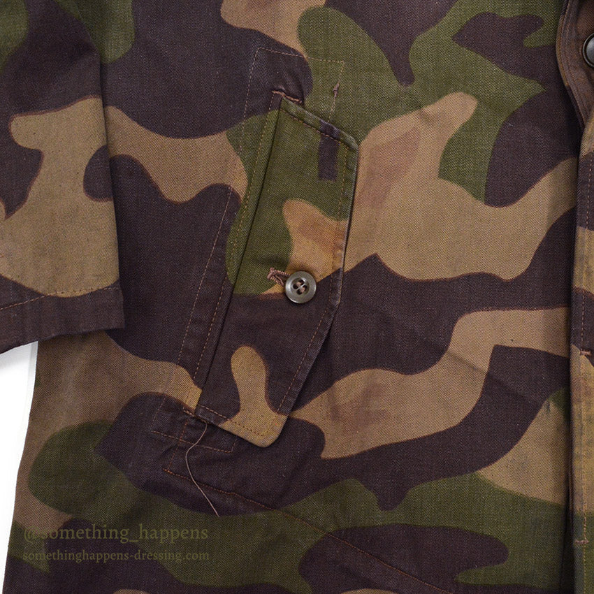 1960's CZECHOSLOVAKIA MILITARY BROWN DYED SALAMANDER PATTERN CAMO COAT...