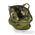 1970's USAF BAG, FLYING HELMET, NYLON CAMO LINING...