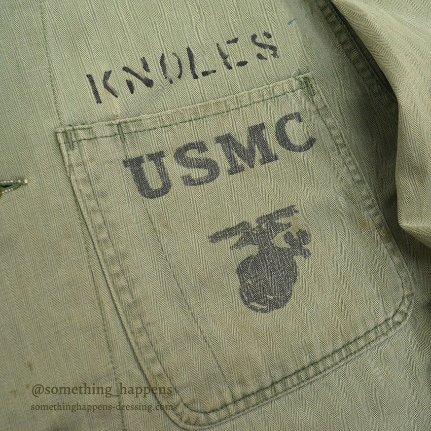 1940's U.S.M.C. / USN  P-41 HBT UTILITY COAT STENCIL ...
