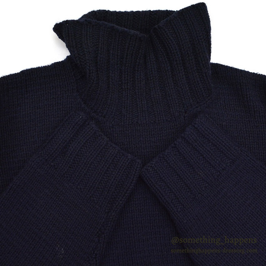 1940's AMERICAN RED CROSS WW2 TURTLE NECK WOOL SWEATER NAVY...