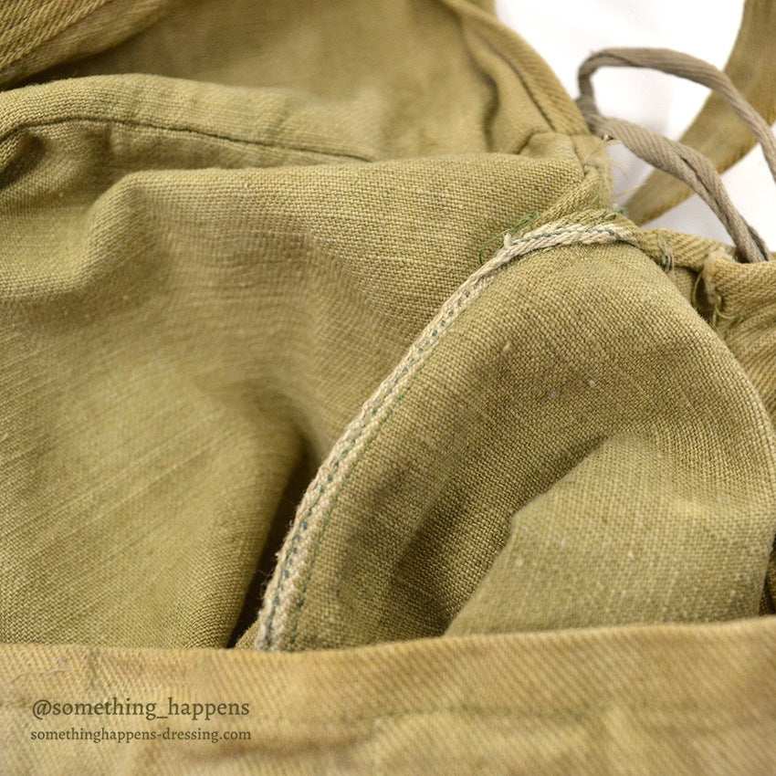 ~1940's AMERICAN RED CROSS BROWN COTTON TWILL APRON DITTY BAG...