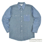 1970's DEADSTOCK OLD KENTUCKY TWO TONE ALL COTTON CHAMBRAY SHIRT... 15